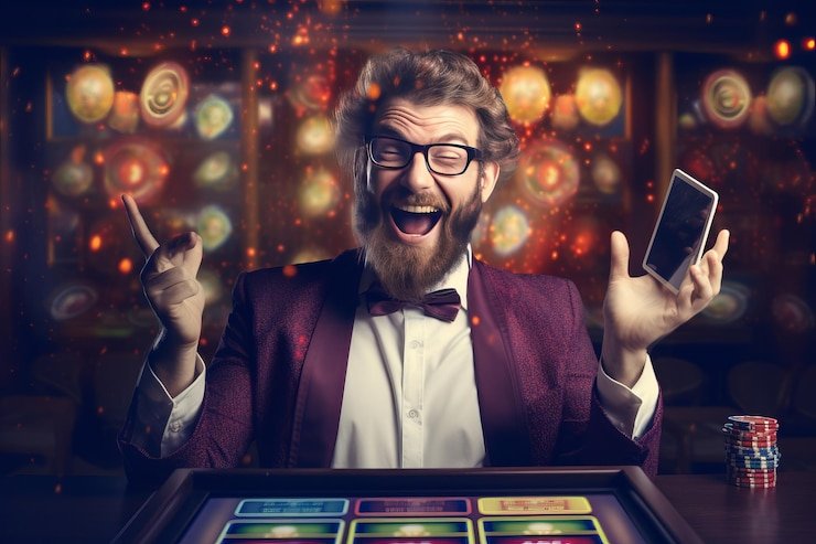 Live Baccarat dealer dealing cards in ahha4d login studio